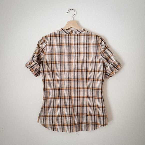 🇨🇦 Cinder + Smoke "Millry" tailored plaid shirt - Picture 2 of 4